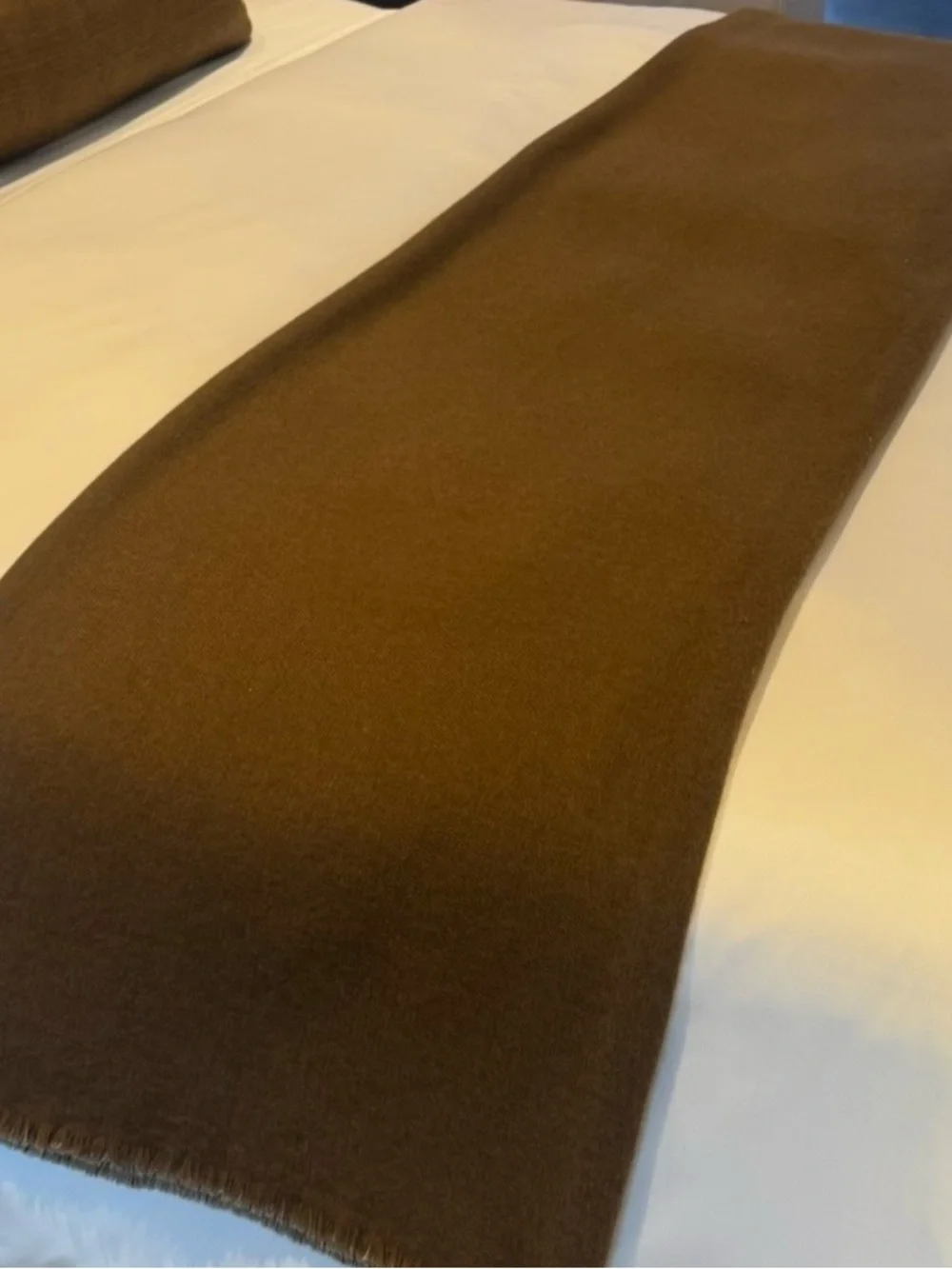 RH SIENA Luxurious 70%Lambswool & 20%Cashmere Throw-in BURNT-CARAMEL,96“x 71“NEW